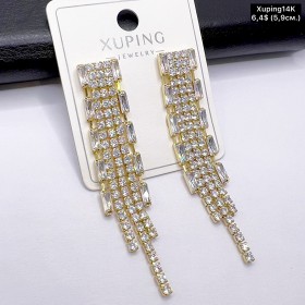 Сережки Xuping14К 10733 ( 5.9 см.)